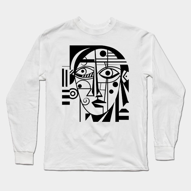 Cubist Woman Long Sleeve T-Shirt by n23tees